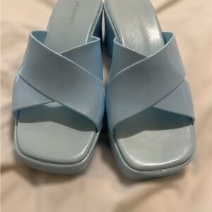 Light Blue Jeffrey Campbell Platform Sandals Y2K Chunky Heel Size 8